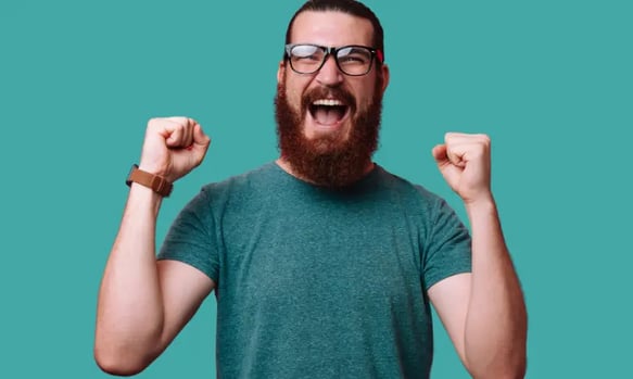 man celebrating man celebrating