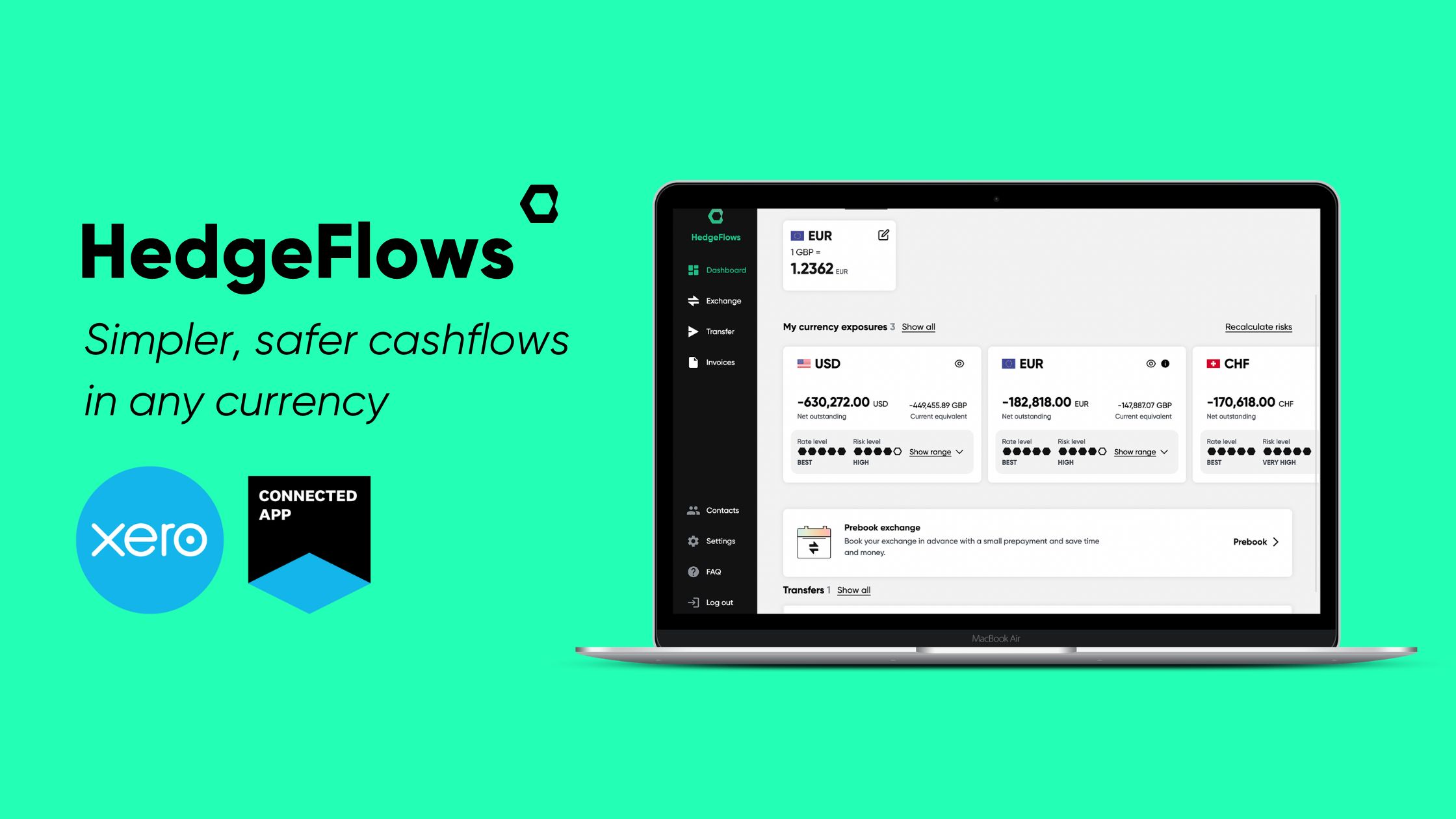 Xero payments in 30 currencies with HedgeFlows